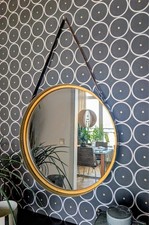 Runder Spiegel 50 cm gold