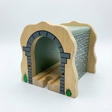Bigjigs grauer Steintunnel Holzeisenbahn Schienen Brio ELC Thomas kompatibel Eisenbahn