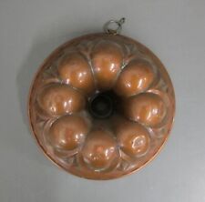 Alte Backform mit Aufhängung 25 cm Kuchenform Gugelhupf rund Kupfer #2