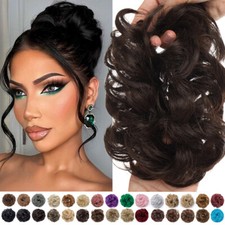 Echt Dick Dutt Haar Bun Scrunchy Zopfgummi Haarverlängerung Wrap Updo Haarteil