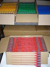 100 x Sicherheitsplomben Plomben security seals Durchziehplomben Plombe PE rot 