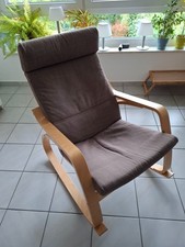  Schaukelstuhl Pöang,Birkenfurnier, braune Sitzauflage