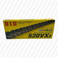 DID (520VX3-118) Stahl 118 Glieder Hochleistungs-VX-Serie X-Ringkette