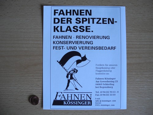 Reklame werbeanzeige fahnen - werbeanzeige,