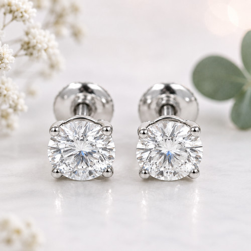 Pendientes oro 14k diamantes - 14k,