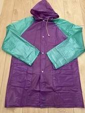 Retro Regenjacke PVC Regenmantel Plastikjacke Vintage 80er Jahre