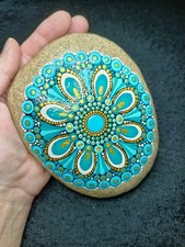 XXL-Mandala-Stein, Weihnachtsgeschenk,  handbemalt, Deko, Einzelstück, Bodensee