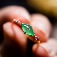 Vintage Chrysoprase Marquise