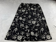 Vintage Y2K Pendleton Maxirock Damen 18 Fee Blumendruck schwarz lang