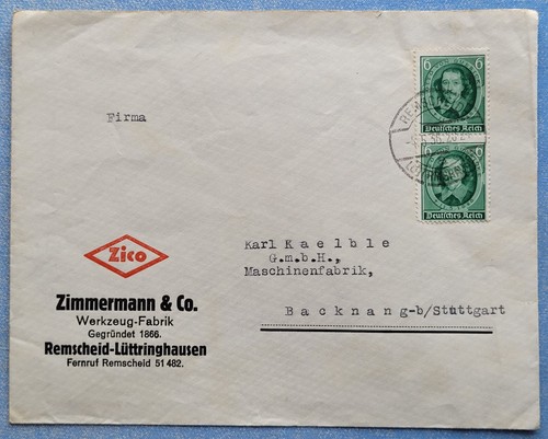 Vordruck brief 1936 - #,