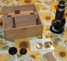 Mikroskop ROW Kleinmikroskop B DDR VEB Rathenow Lupe Museal vintage AI