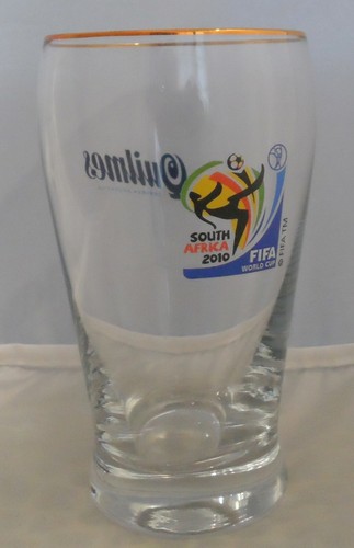 Glas quilmes bier goldrand - glas,