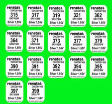1x Renata Uhren Batterie Knopfzelle aus 17 Typen z.B.364 371 377 379 395 397 399