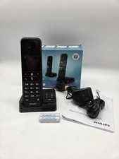 PHILIPS D455 Schnurloses Telefon Anrufbeantworter neue Akkus Mobilteil AB 