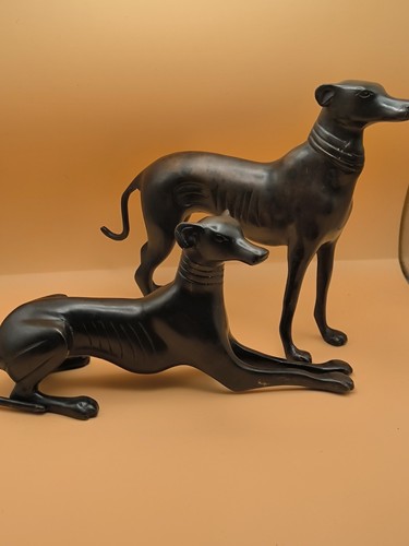 Paar windhund figuren bronze - paar,