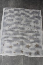 Weich fließendes Tuch, Schal "Anker, Sterne" ca. 190x72cm