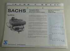 Typenblatt /Technische Daten Sachs Typ SB102 Stand 08/1976 Blattnr. 423.1 D-E-F