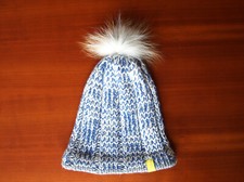 WITTY KNITTERS Strick mütze mit Echtfellbommel One Size Angora/Woll-Blend NP 79€