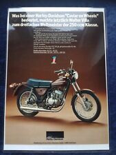 Harley- Davidson SS 175 Werbung 1977 laminiert