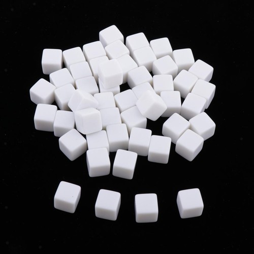100x weiße leere würfel - d6,