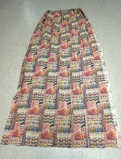 Vintage Vorhang Stoff Gardine blickdicht  90er 210x110 cm (F25-1456)