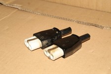 2x Heißgerätestecker schwarz
