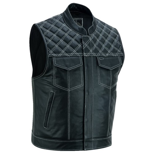 Herren lederweste chopper - lederweste,