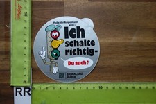 Alter Aufkleber Verkehrssicherheit Ampelanlage SIGNALBAU HUBER Schaltung (RRA)