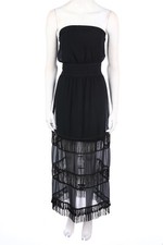 Label maxi dress fringes - no,