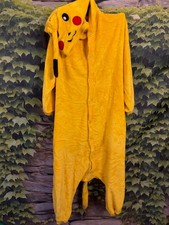 Gelber Kuschel-Overall mit Kapuze - Größe M - Karneval Kostüm