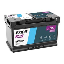 Exide EK820 AGM-Batterie 12V 82Ah 800A ersetzt EK800 Auto Batterie Starter PKW