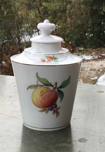 Meissen teedose obstmalerei - meissen,