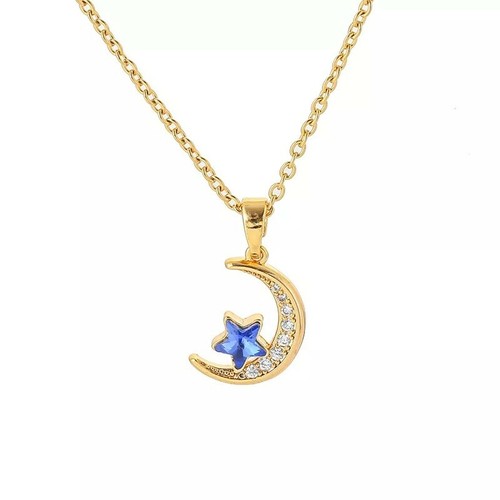 Mond und stern halskette - mond,