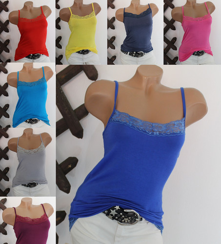 Damen tank top mit spitze - damen,