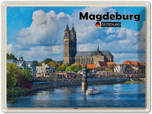Blechschild 30x40 magdeburg - 30x40,