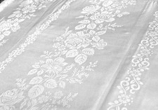 weiße Mako Damast Bettwäsche