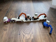 Siku  2397 Trailer Tieflader3x Bagger Raupe Usw Schäffer Hr 32