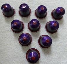 10 Nespresso Kapseln leer Farbe lila  rotem Punkt Sorte  Arpeggio decaffeinato 