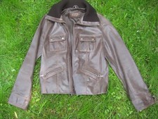 Damen Leder Jacke Kurzjacke braun Gr.44 Steve Ketell