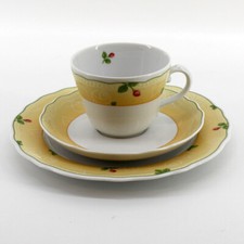1 Kaffeegedeck 3 tlg. Seltmann Weiden Bavaria Germany Motiv Rosengarten NEU