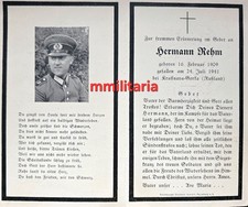 Sterbebild WWII Oberschütze