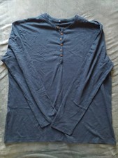 Henley Shirt Marineblau XXL