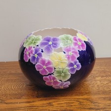 Franz Porzellan große seltene Kobalt Stiefmütterchen Schale Jardinière XP1909 VERPACKT