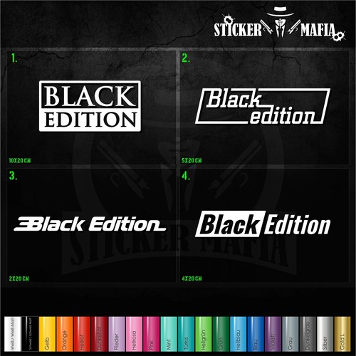 Aufkleber black edition auto - aufkleber,