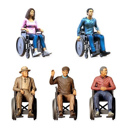Rollstuhlfahrer figuren set - rollstuhlfahrer,