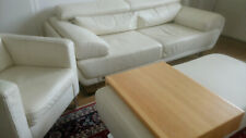 POLSTERGARNITUR Fa. DIETSCH ECHTLEDER WEISS