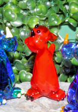 Glasfigur Drache rot