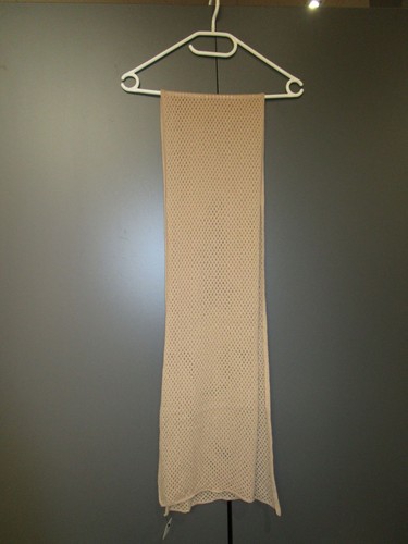 Schal beige lochmuster lang - schal,