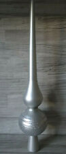 Schöne Christbaumspitze-silber-Glitter--ca.28 cm--Baumschmuck-Tannenbaumspitze