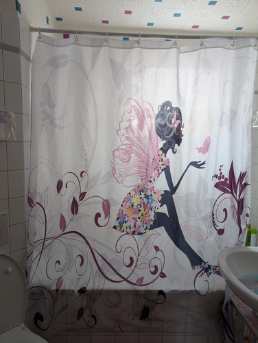 Duschvorhang 180x200 textil - duschvorhang,